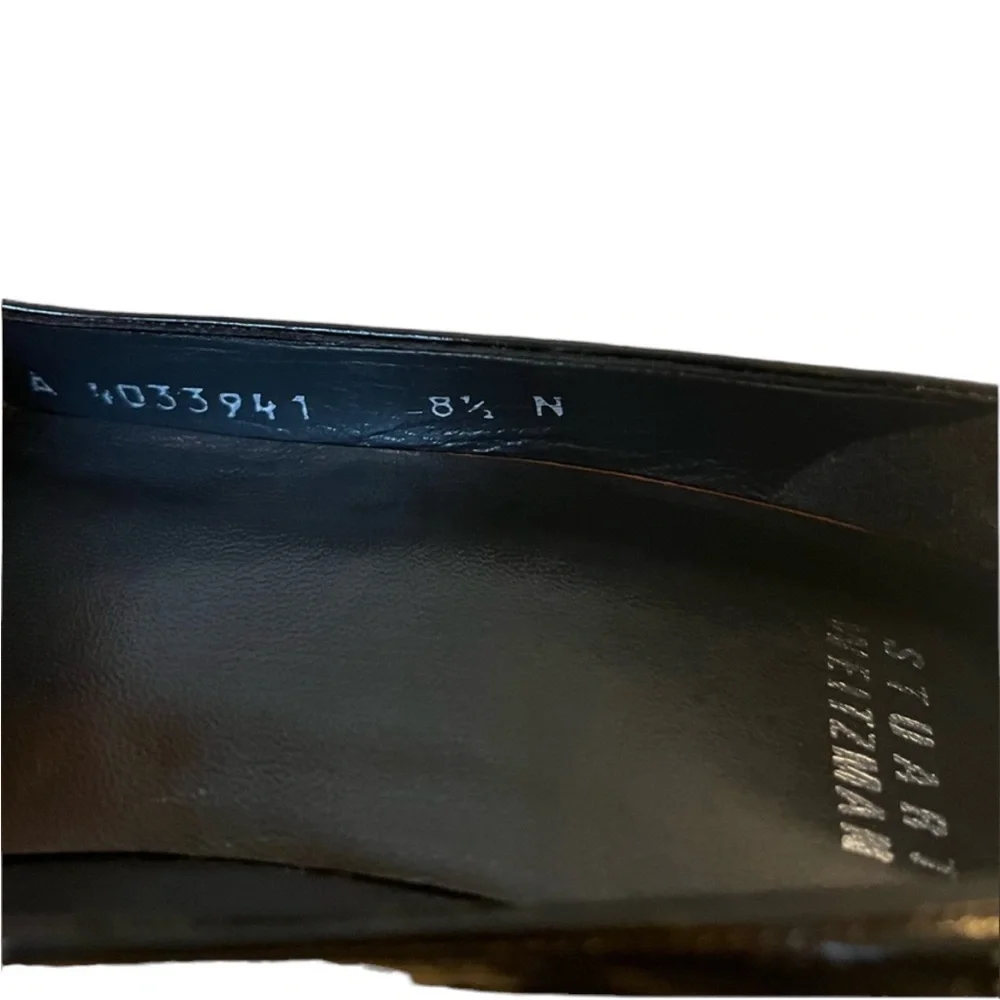 Stuart Weitzman Black Patent Leather Pumps 8.5N - Picture 6 of 8